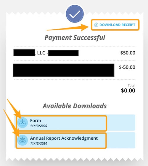 North Dakota LLC Annual Report approved