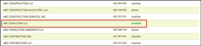 Washington State LLC Online Application Name Available